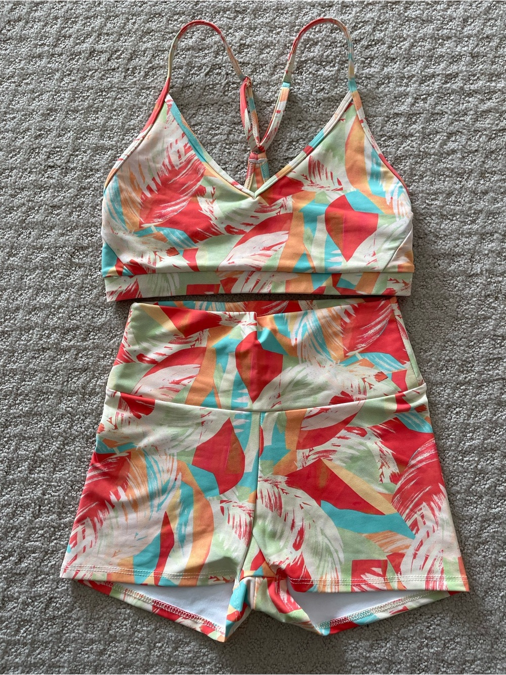 Skatie Zero Sports Bra + Cece Booty Short Workout Set